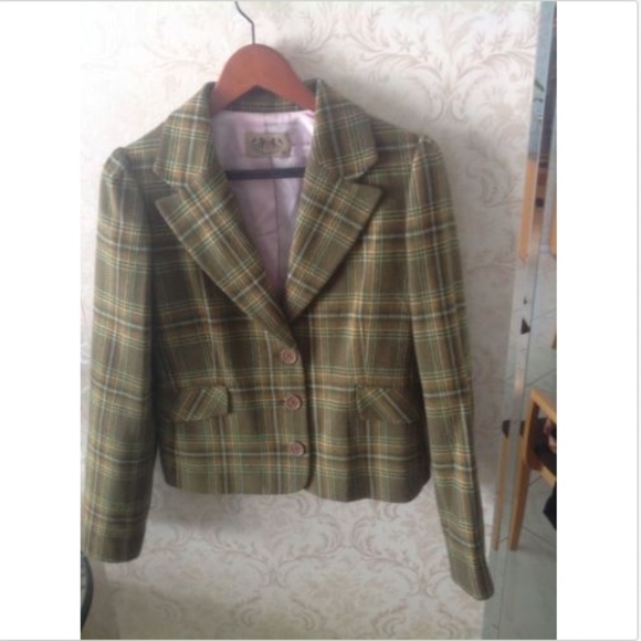 Juicy Couture HoundstoothPlaidWoolBlendBlazer Sz M - Picture 1 of 4